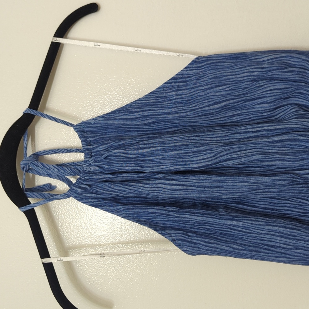 LuLu's Blue ruffled halter Mini dress - Never Worn